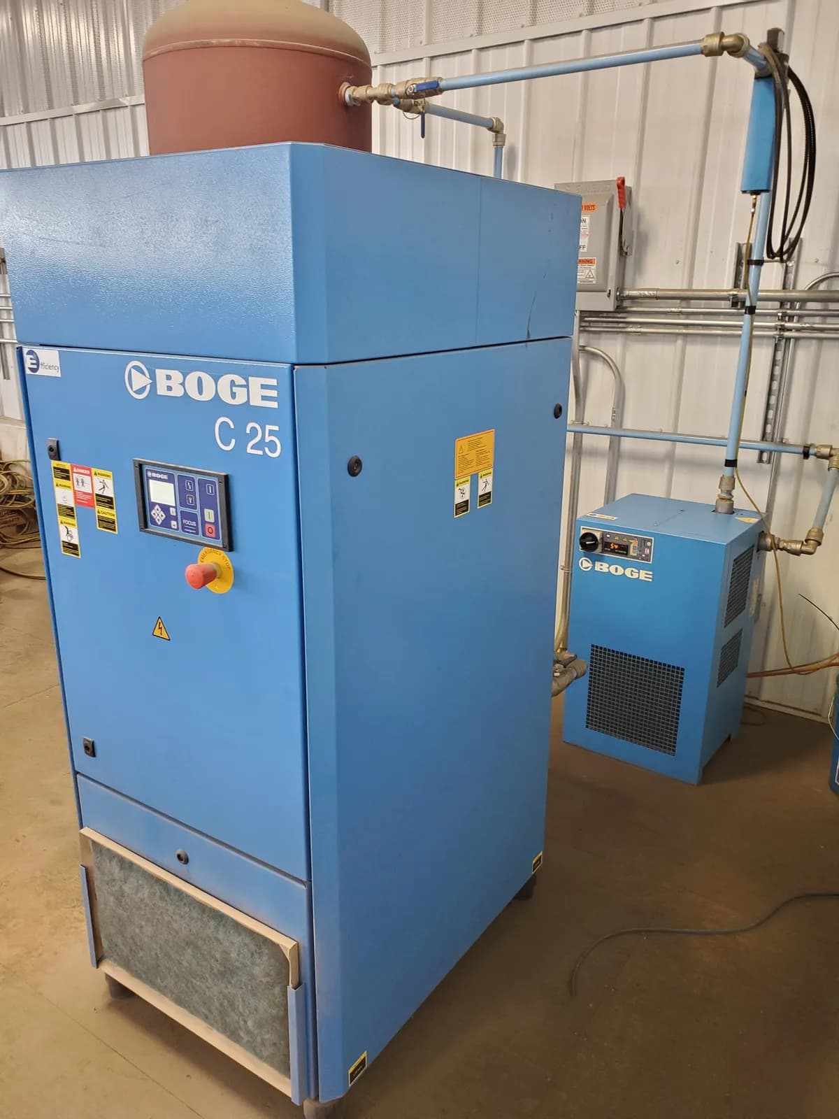 BOGE C25 Rotary Screw at Commercial Truck Upfitting Facility