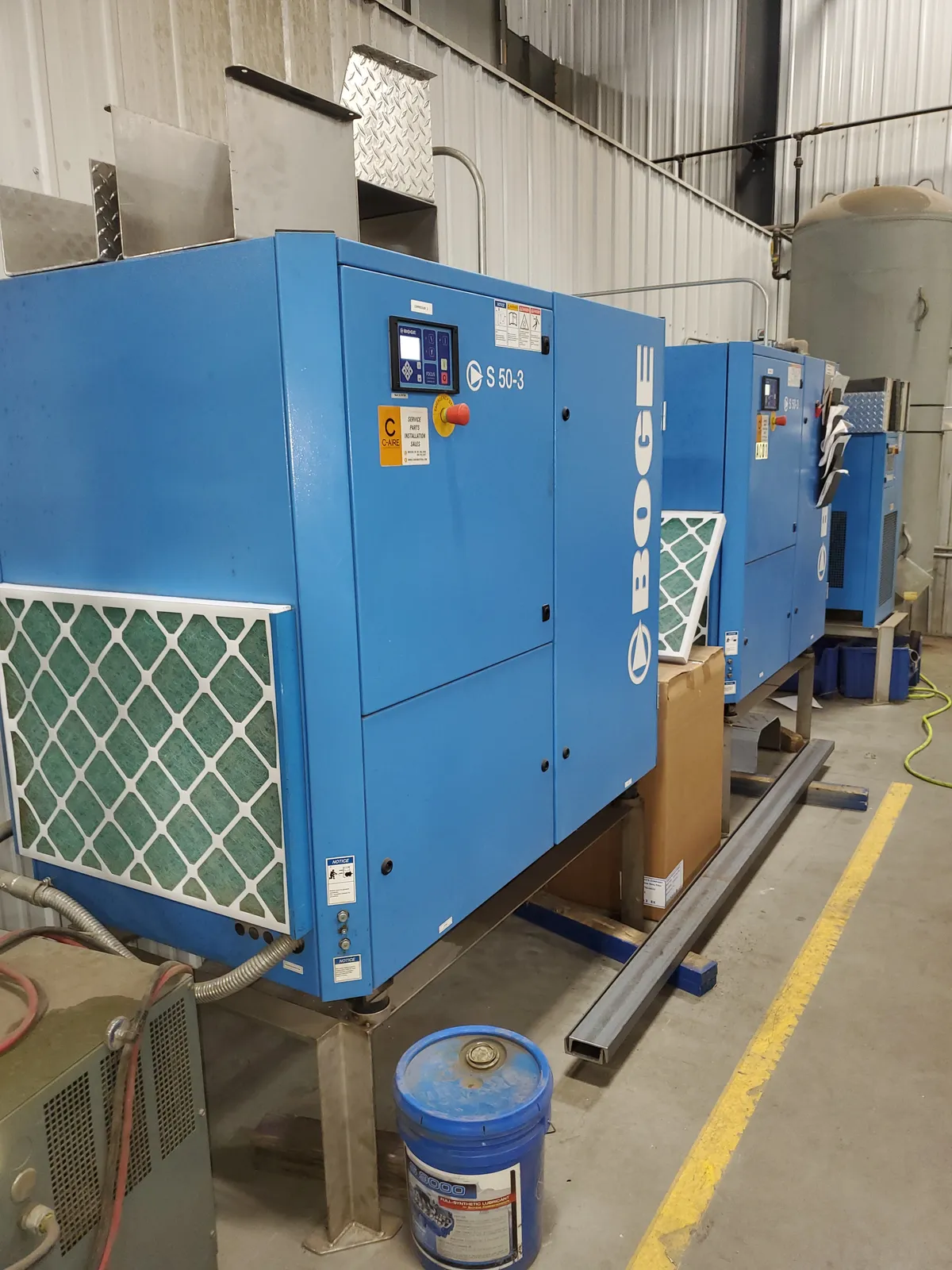 BOGE S50-3 installation at a fluid solutions manufacturer